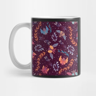 Beetle and plants pattern Mug